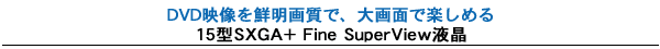 DVDfN掿ŁAʂŊy߂15^SXGA+ Fine SuperViewt