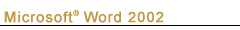 Microsoft(R) Word 2002