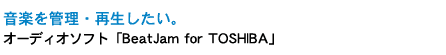 yǗEĐBI[fBI\tguBeatJam for TOSHIBAv