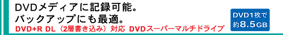 DVDfBAɋL^\BobNAbvɂœKB@DVD+R DLi2w݁jΉ@DVDX[p[}`hCu@DVD1Ŗ8.5GB