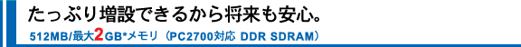 Ղ葝݂ł邩珫SB 512MB^ő2GB*iPC2700Ή DDR SDRAMj