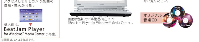 C[WFlCyzMTCgumoravɃANZXăRŊyȂ̎Ew\BwȂ́ABeatJam Player for Windows(R) Media CenterōĐB