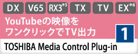 YouTubẻfNbNTVó@TOSHIBA Media Control Plug-in[DX][V65][RX35][TX][TV][EX6]@y1z