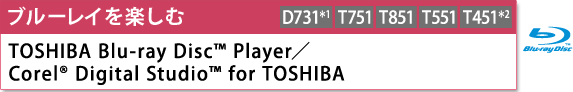 [u[Cy]@TOSHIBA Blu-ray Disc(TM) Player^Corel(R) Digital Studio(TM) for TOSHIBA@[D7311][T751][T851][T551][T4512]