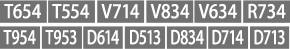 [T654][T554][V714][V834][V634][R734][T954][T953][D614][D513][D834][D714][D713]