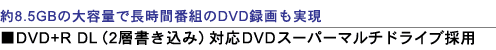 8.5GB̑eʂŒԔԑgDVD^ DVD+R DLi2w݁jΉ@DVDX[p[}`hCu̗p