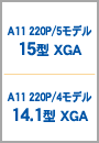 A11 220P/5f 15^XGA^A11 220P/4f 14.1^XGA