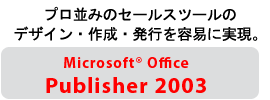 ṽ݂Z[Xc[̃fUCE쐬EseՂɎBMicrosoft(R) Office Publisher 2003