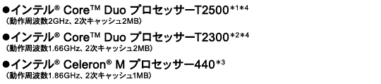 Ce(R) Core(TM) Duo vZbT[T2500*1*4 Ce(R) Core(TM) Duo vZbT[T2300*2*4 Ce(R) Celeron(R) M vZbT[440*3