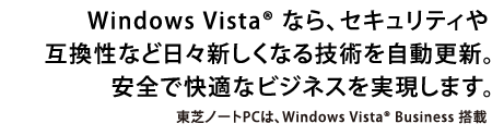 Windows Vista(R) ȂAZLeB݊ȂǓXVȂZpXVBSŉKȃrWlX܂B