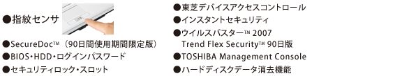wZTSecureDoc(TM)BIOSEHDDEOCpX[hZLeBbNEXbgŃfoCXANZXRg[CX^gZLeBECXoX^[(TM) 2007@Trend Flex Security(TM) 90ŁTOSHIBA Management Consolen[hfBXNf[^@\