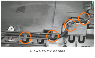 Claws to fix cables