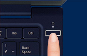 電源ボタンと一体型の指紋センサーイメージ