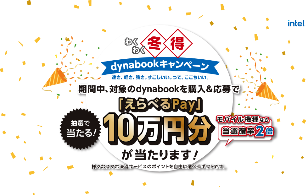 新しい年を、新しいdynabookで。わくわく冬得 dynabookキャンペーン