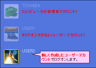 ユーザーのローカルプロファイルが壊れてログオンできない Windows R Xp Dynabook Comサポート情報
