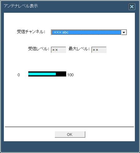Qosmio AV Center」地上デジタル放送のアンテナレベルを確認する方法