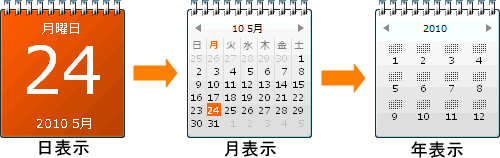 ガジェットの カレンダー を使用して現在の日付を表示する方法 Windows R 7 サポート Dynabook ダイナブック公式