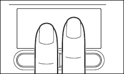2本指で上下または左右にスクロールする方法 ジェスチャーコントロール付きタッチパッド サポート Dynabook ダイナブック公式