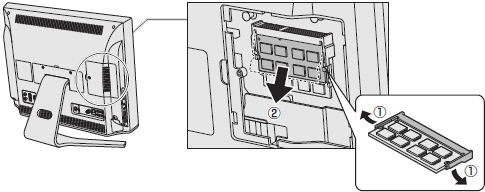 増設メモリの取り付け方/取りはずし方＜dynabook Qosmio D710/T5B