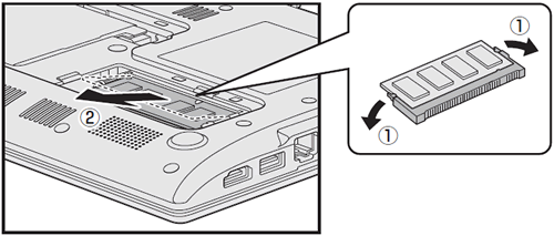 メモリを増設/交換する方法<dynabook N514/25L>|サポート|dynabook メモリを増設/交換する方法<dynabook N514/25L>|サポート|dynabook