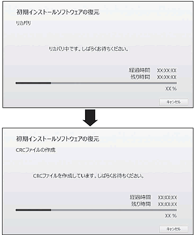 ハードディスクドライブ/ハイブリッドドライブからパソコンを