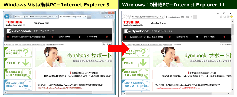 IE9からIE11へ