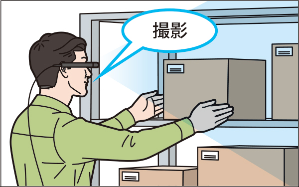 “撮影”と発声すると操作を実行します。