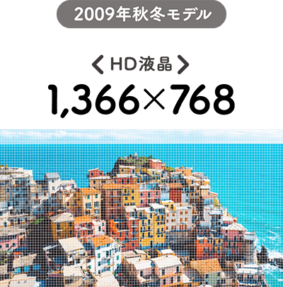 2009年秋冬モデル HD液晶 1,366×768
