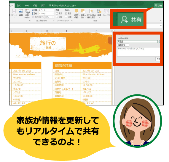 旅行の情報を共有しよう