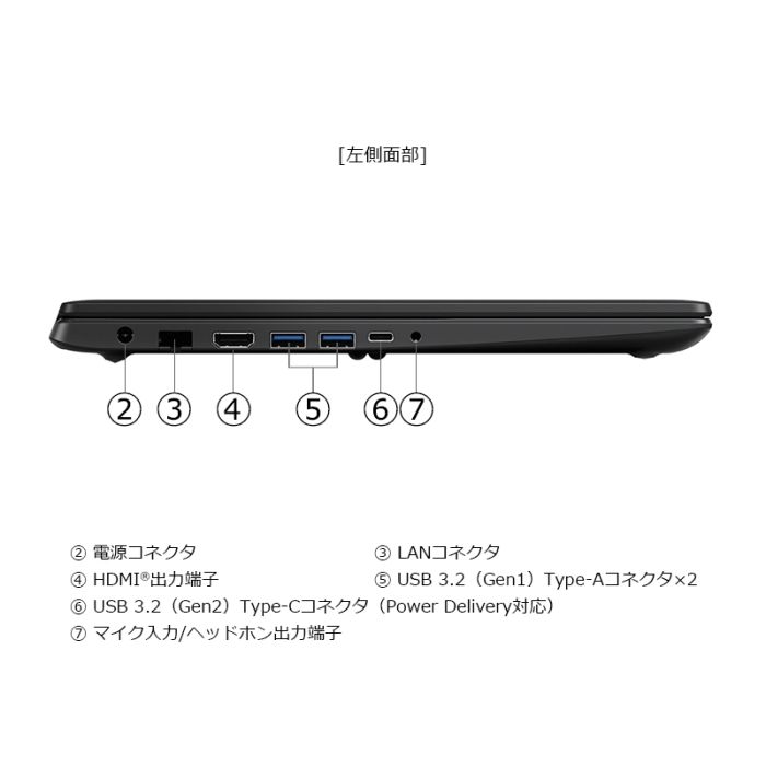 PZ/LA Webモデル ブラック | W6PZLA3EAB | 【公式PC通販】Dynabook Direct
