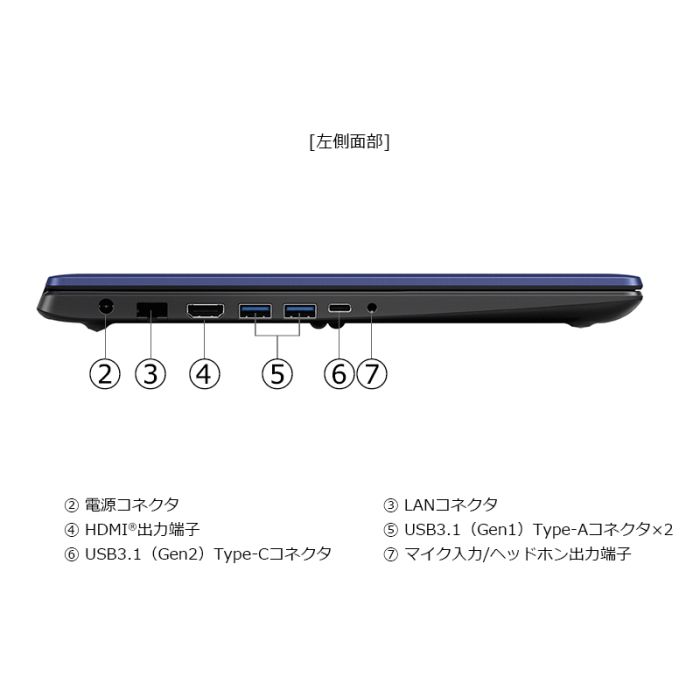 PZ/MV Webモデル ブルー×ブラック | W6PZMV7FBB | 【公式PC通販】Dynabook Direct