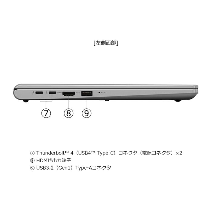 XZ/HW Webモデル ダークテックシルバー/Windows 11 Pro 64ビット/13.3型WUXGA/W6XZHW5RAS/インテル  Core i5-1334U プロセッサー/512GB SSD/Officeなし/キーストローク2.0mmキーボード