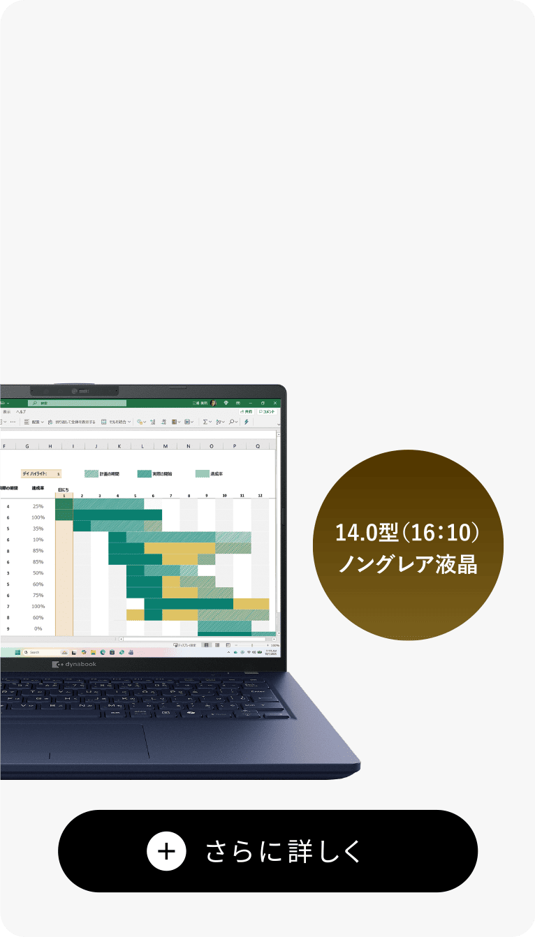 14.0型（16：10）ノングレア液晶