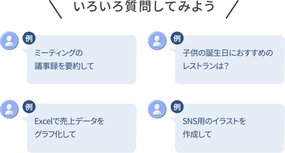 いろいろ質問してみよう
