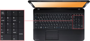フルサイズテンキー付きキーボードイメージ