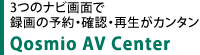 3つのナビ画面で録画の予約・確認・再生がカンタン　Qosmio AV Center