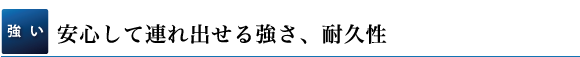 【強い】安心して連れ出せる強さ、耐久性