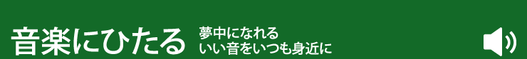 音楽にひたる　夢中になれるいい音をいつも身近に
