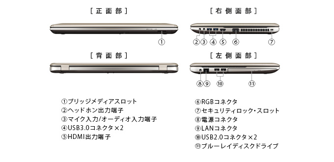 dynabook Satellite T853（Core i7） 2013夏モデル Webオリジナル ハードウェア仕様 ｜東芝ダイレクト