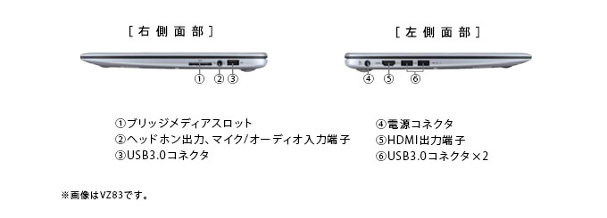 dynabook KIRA VZ83、VZ73、VZ63（Core i7、i5） 2015秋冬モデル Web