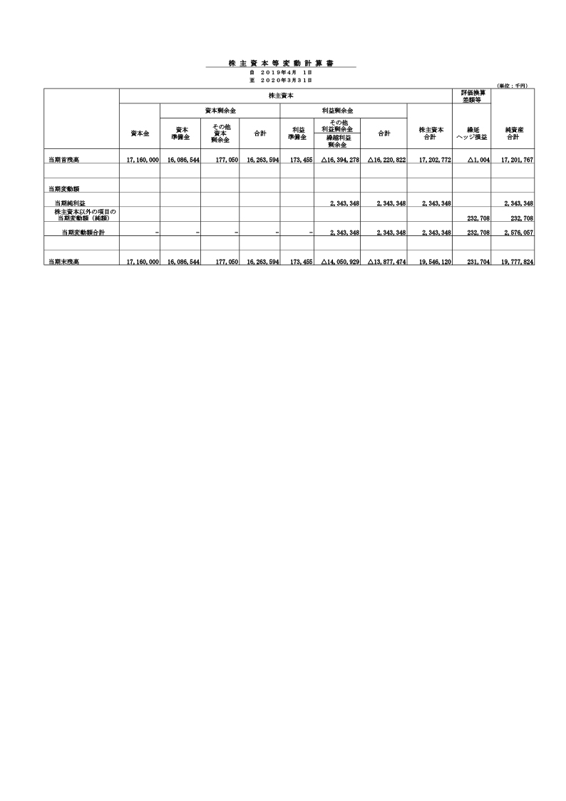 Period 81 Financial Statement (for fiscal year ended March 2020) 3ページ