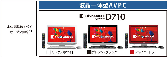液晶一体型AVPC dynabook Qosmio D710 トップページ