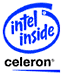 intel inside Celeron Prosessor ロゴ