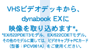 VHSrfIfbLAdynabook EXɉf荞߂܂*B*EX/522PDET3fAEX/522CDETfB̑̃fɊւẮArfILv`PCJ[hi^ԁFIPCV061AjgpB