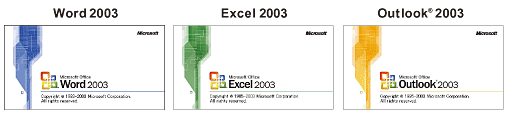 Word 2003、Excel 2003、Outlook(R)2003