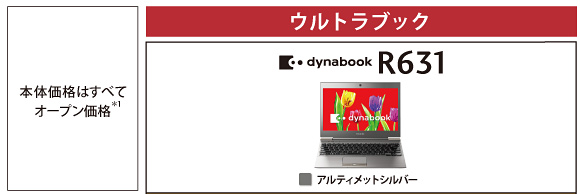 ウルトラブック dynabook R631 トップページ