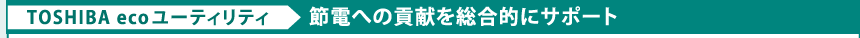[TOSHIBA eco[eBeB]ߓdւ̍v𑍍IɃT|[g