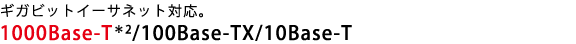 MKrbgC[TlbgΉB1000Base-T*2/100Base-TX/10Base-T