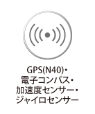 GPS(N40)・電子コンパス・加速度センサー・ジャイロセンサー