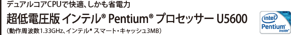 fARACPUŉKAȓd d Ce(R) Pentium(R) vZbT[ U5600ig1.33GHz ACe(R) X}[gELbV3MBj